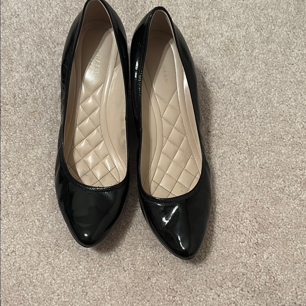 Elegant Black Patent Leather Cole Haan Shoes